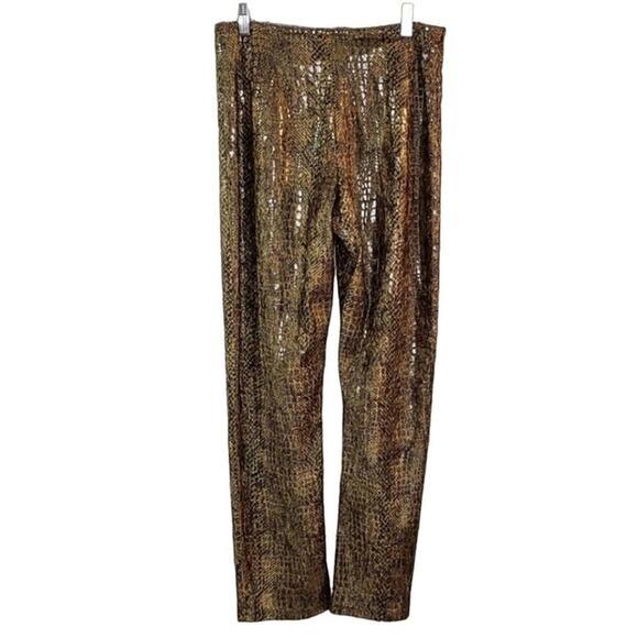 MK Solo Snakeskin Print Fitted Pants Sz M - Picture 2 of 8